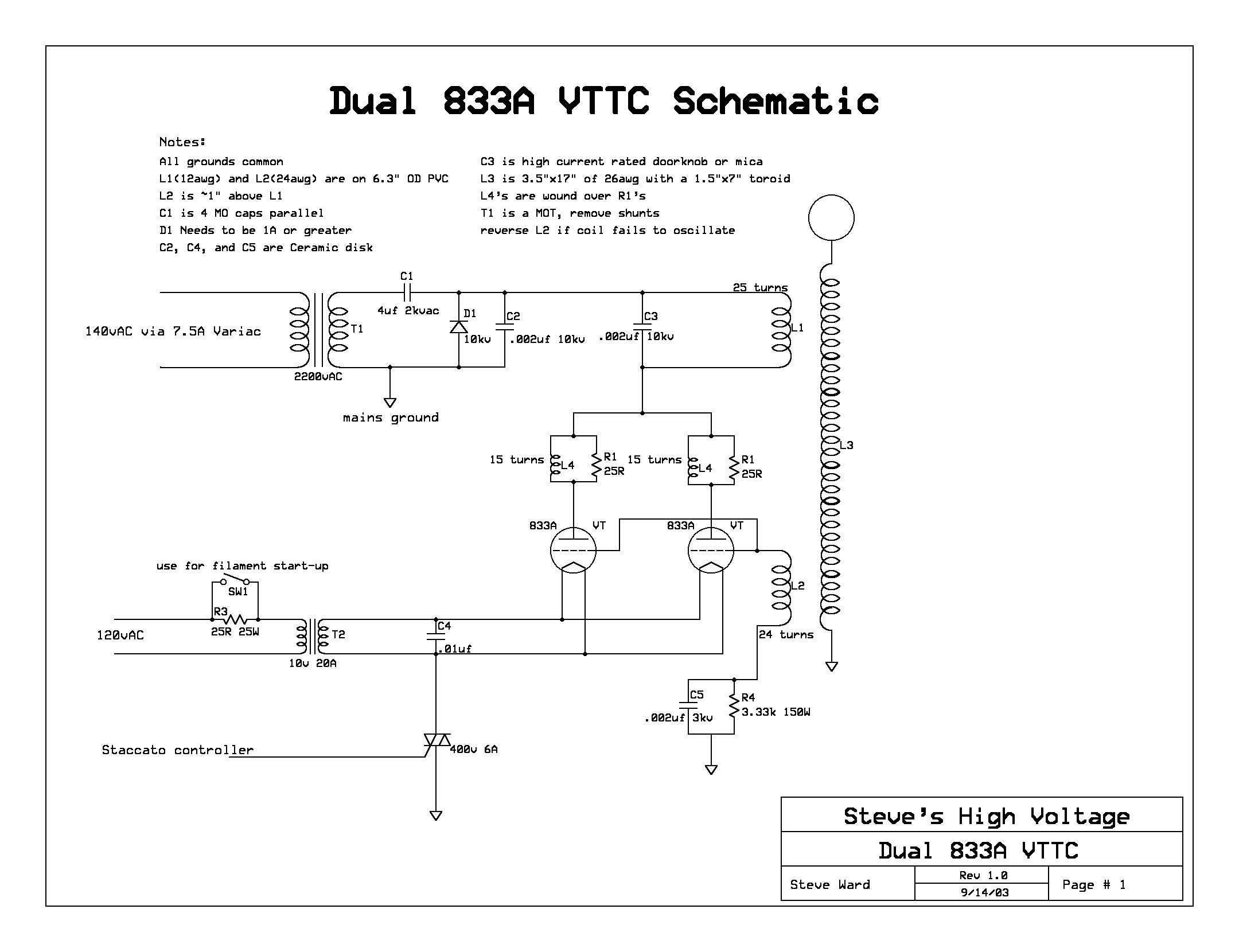 Dual 833A VTTC